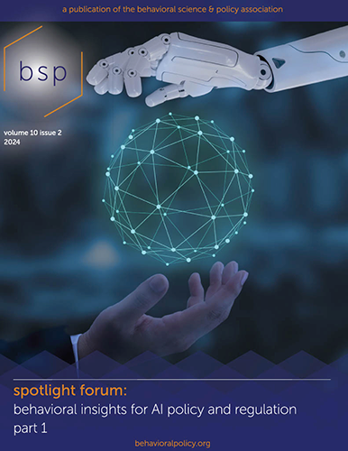 Behavioral Science & Policy Publication Behavioral Science & Policy Publication